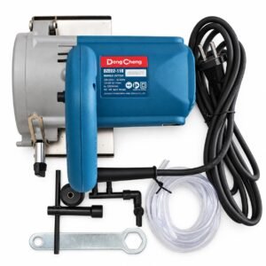 Dong Cheng DZE02-110 marble cutter with power cord and accessories