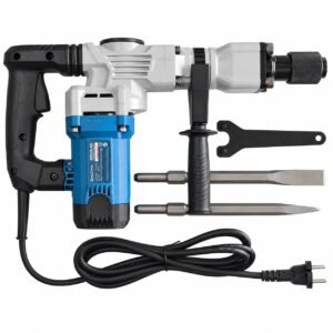 Dong Cheng DZG06-6S percussion hammer with side handle, flat and pointed chisels and spanner