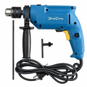 Dong Cheng DZJ02-13 electric impact drill with side handle, depth rod and chuck key
