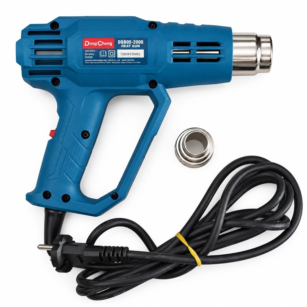 Dong Cheng DQB05-2000 2000W heat gun with power cord and nozzle accessory